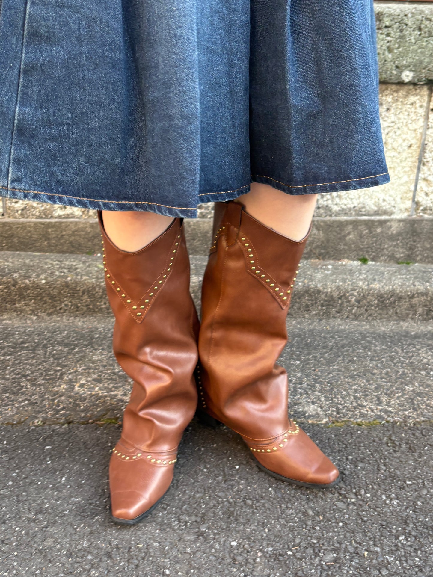 ダークブラウンウエスタンブーツ DPA43799