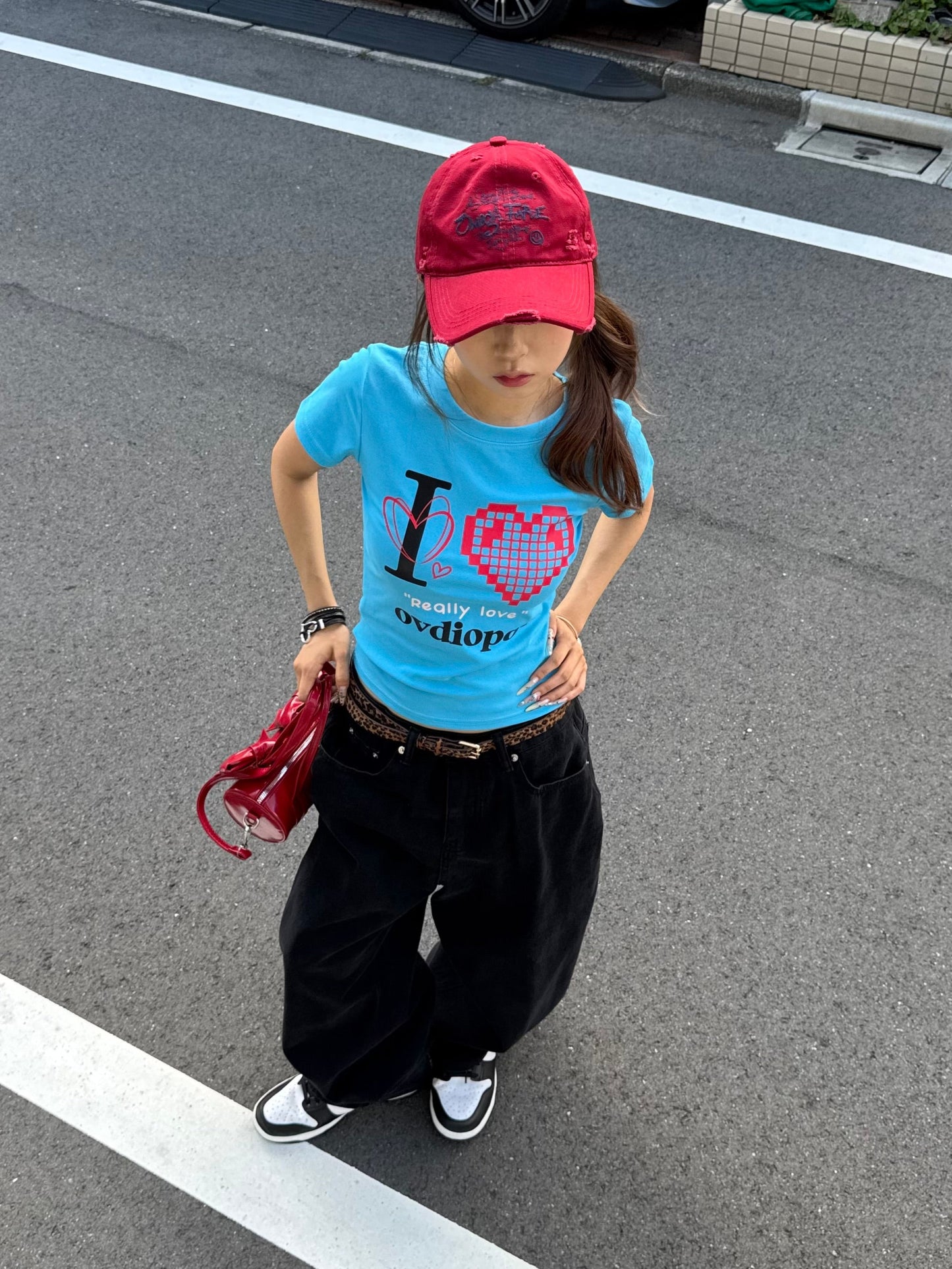 ピクセルアイラブTシャツ DPB86086
