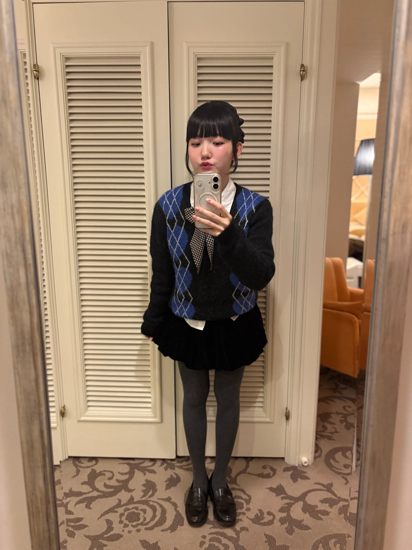 アーガイルハートニット DPA43721