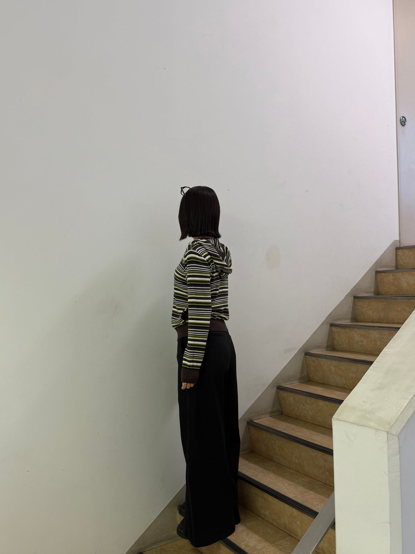 ストライプジップニット DPB93064