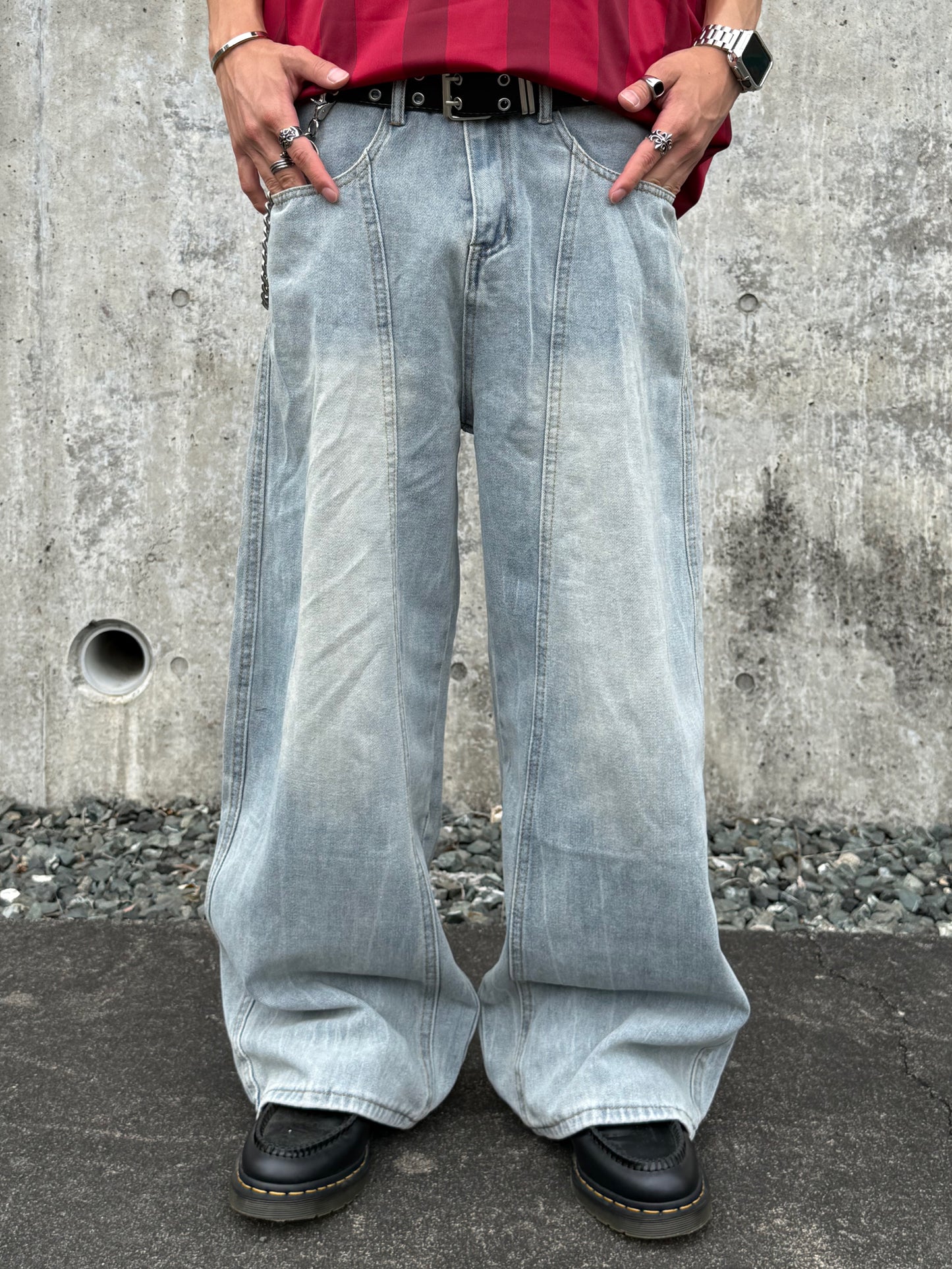 kenshin_ライトカラーワイドデニムパンツ DPB73403