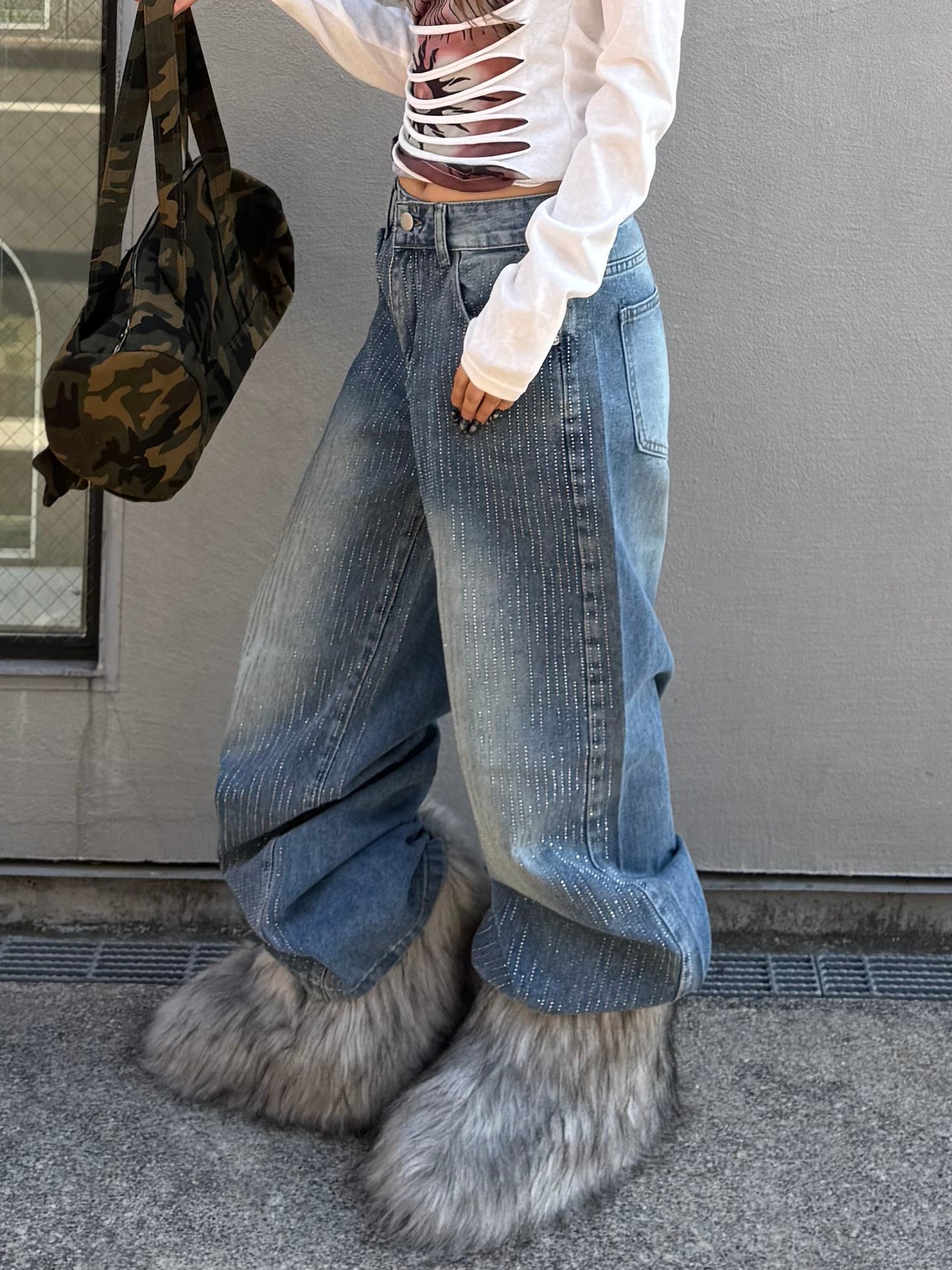 グリッターストーンデニムパンツ DPB86207