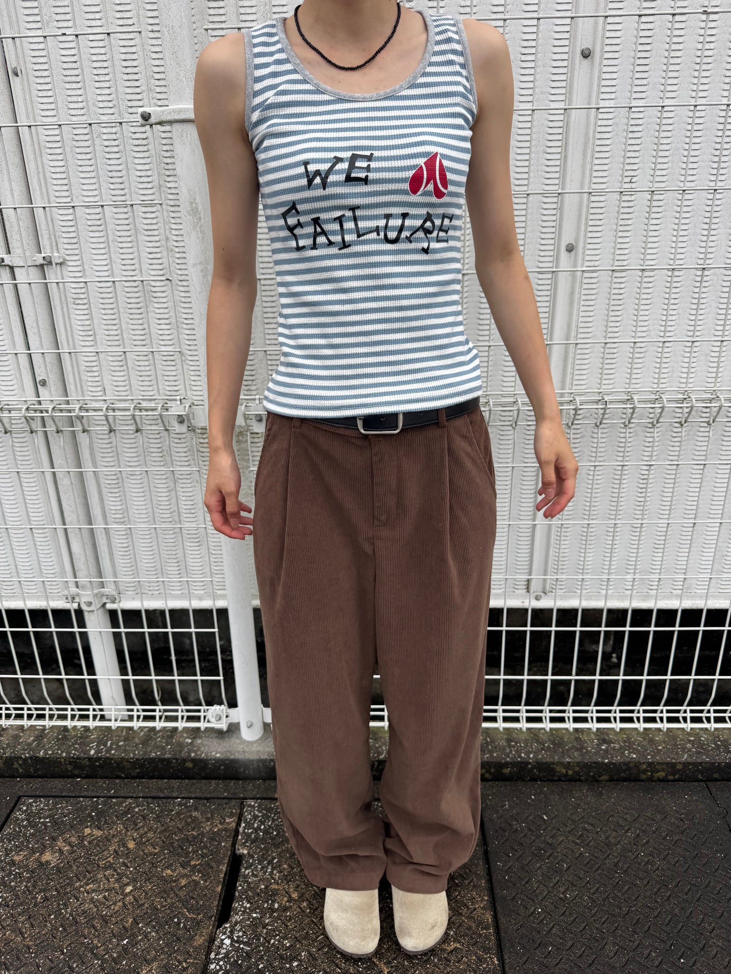 バイカラーボーダータンクトップ DPC07019