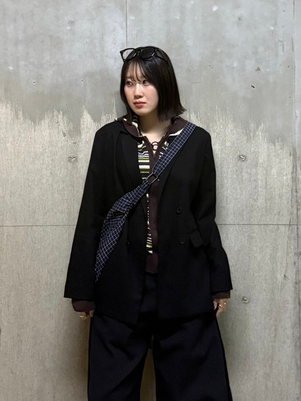 ストライプジップニット DPB93064