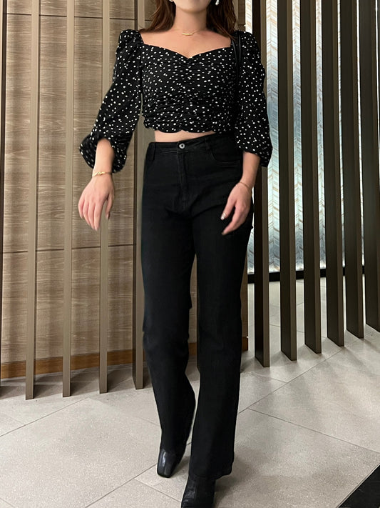 スクエアネックドットブラウス DPB56329