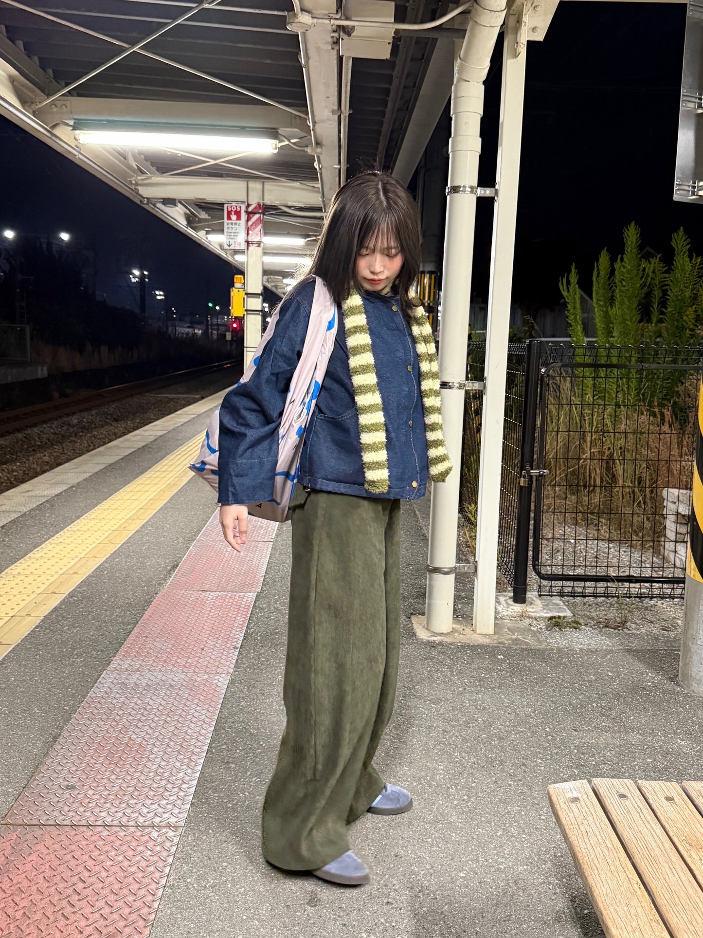 カーキワイドパンツ DPC01017