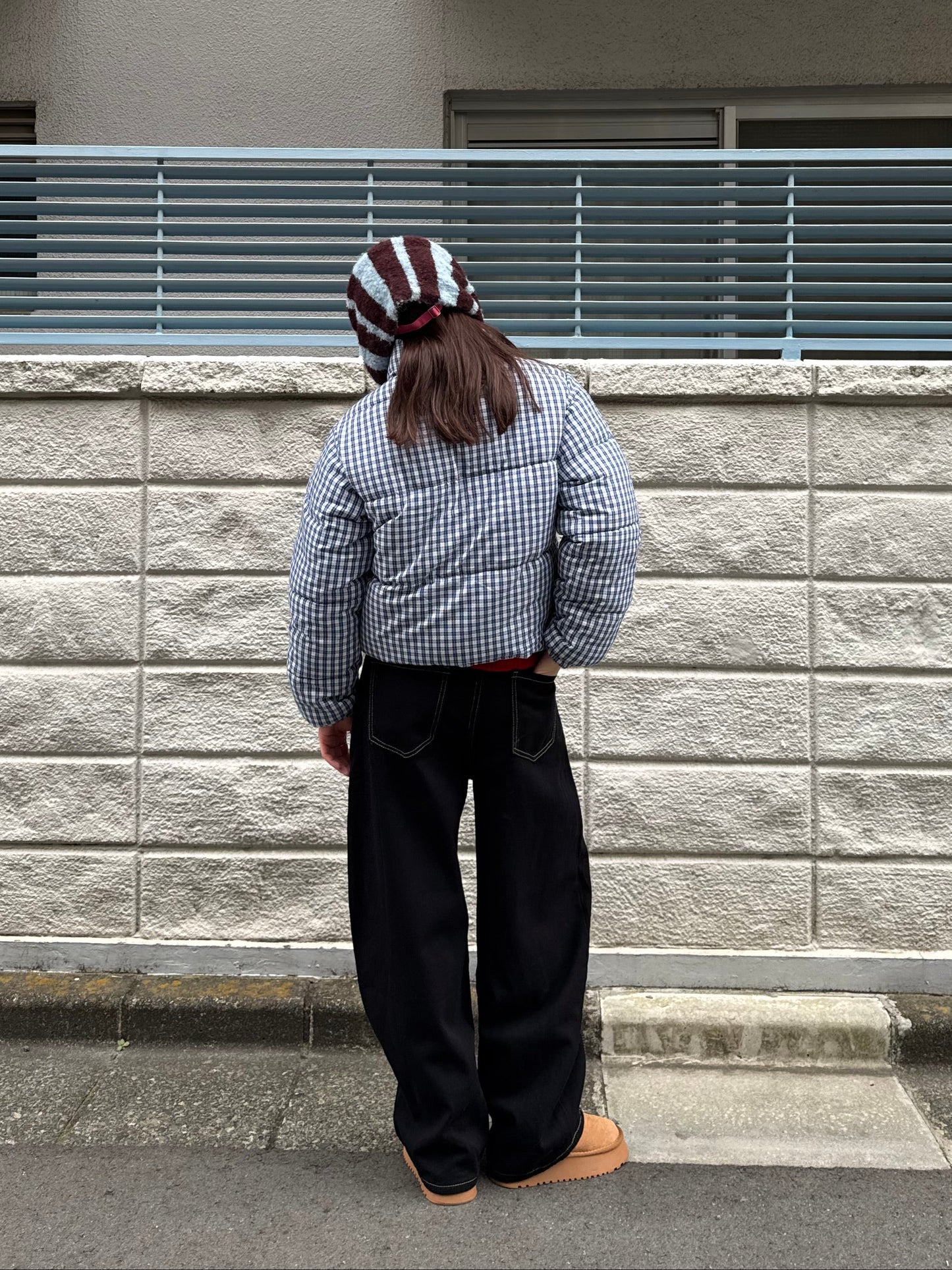 バイカラーボーダーマフラー DPB91062