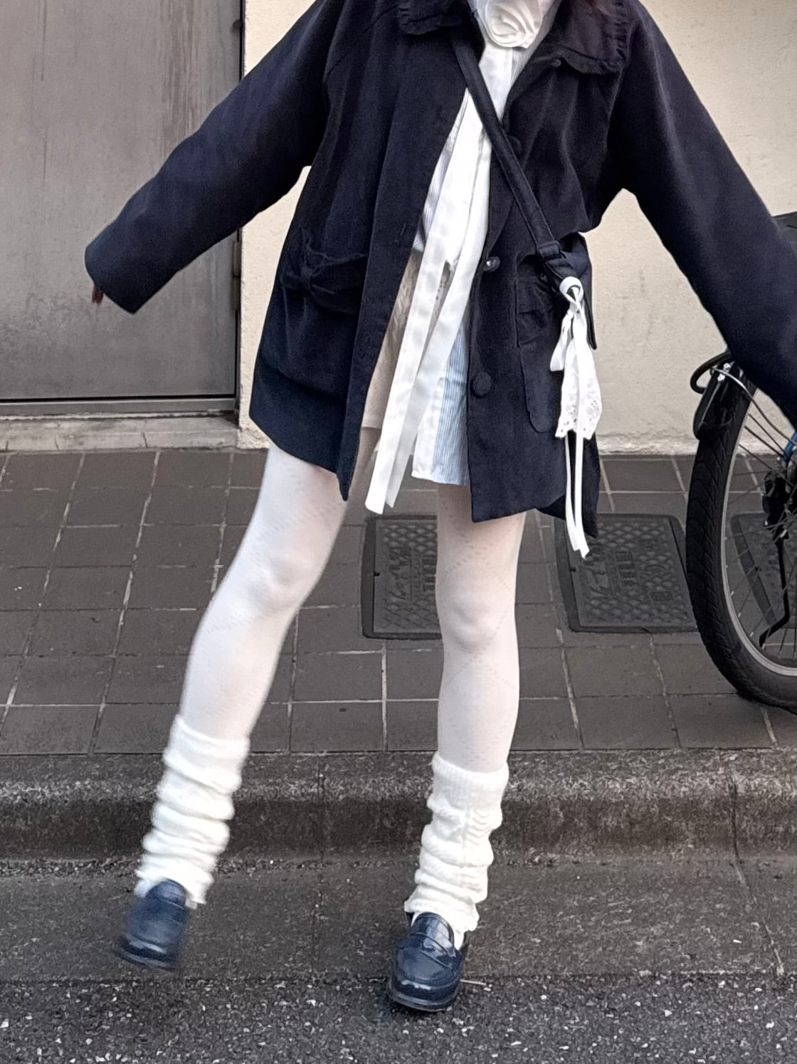 ローズストライプボウタイシャツ DPC03031