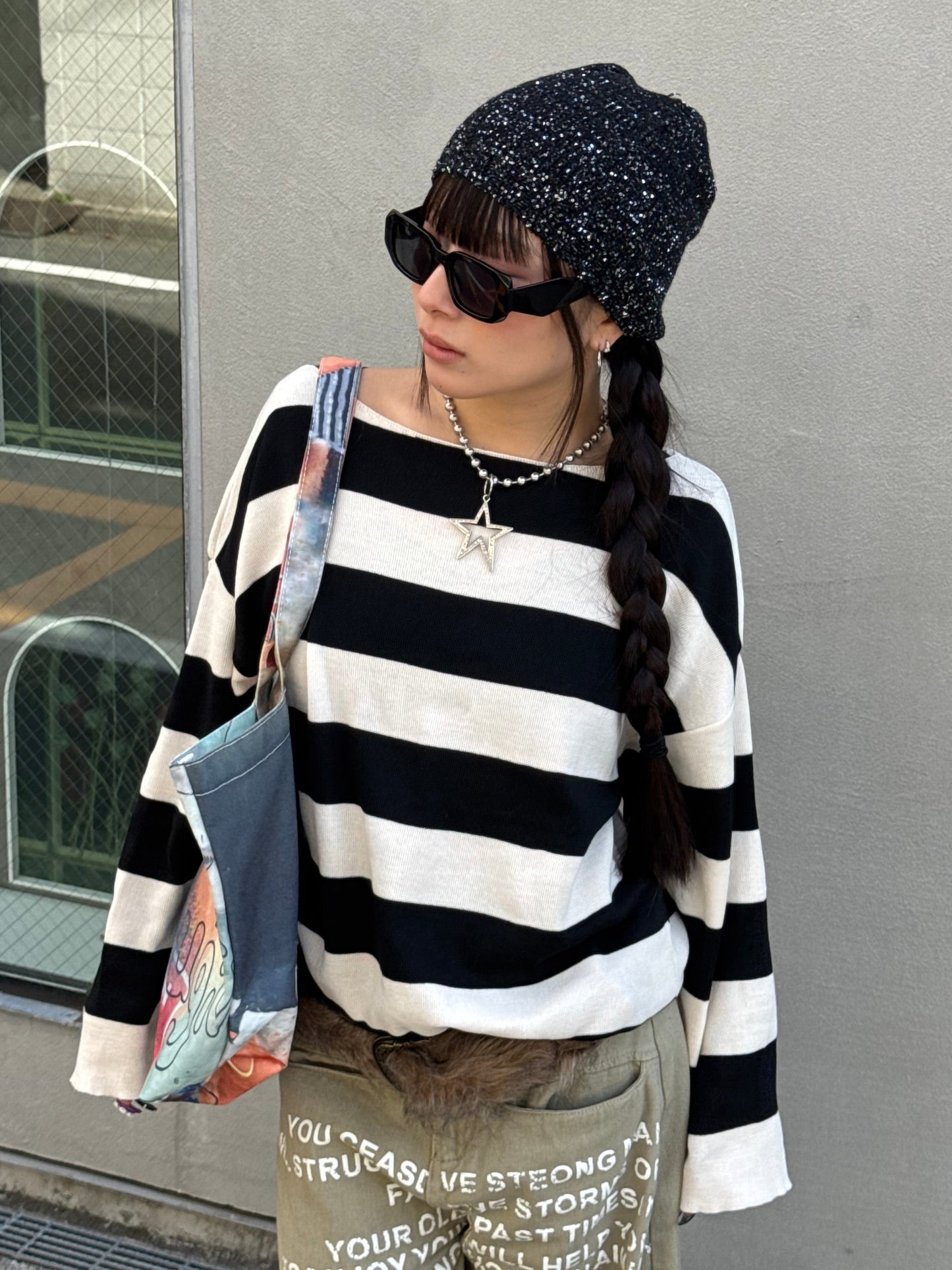 ボーダーロングスリーブTシャツ DPB86140