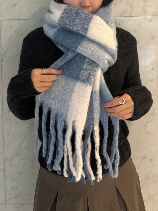 チェック柄ボリュームマフラー DPB93034