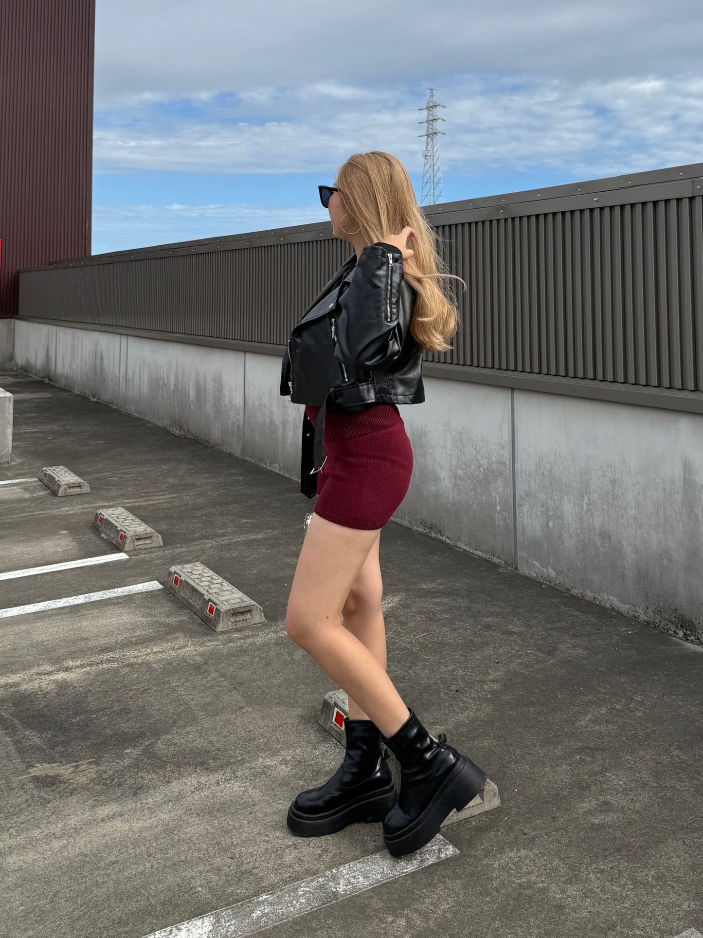 ウエストデザインニットパンツ DPB73506