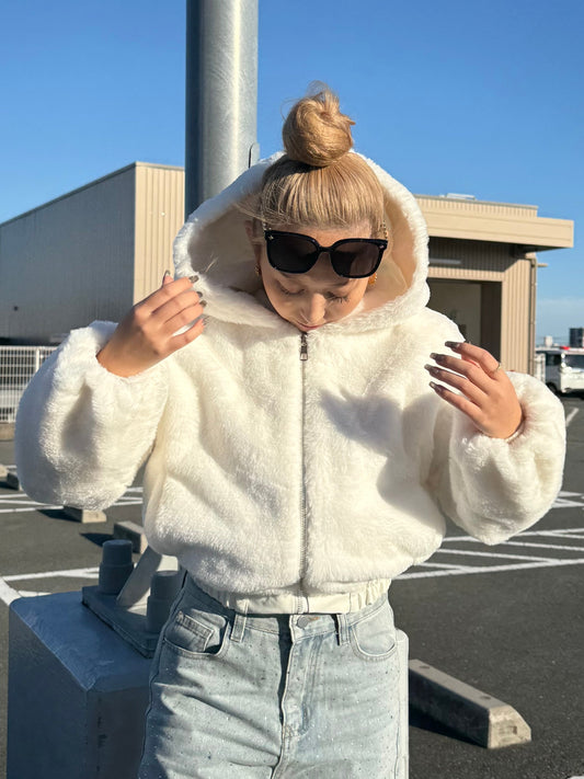 フード付きファージャケット DPB73491