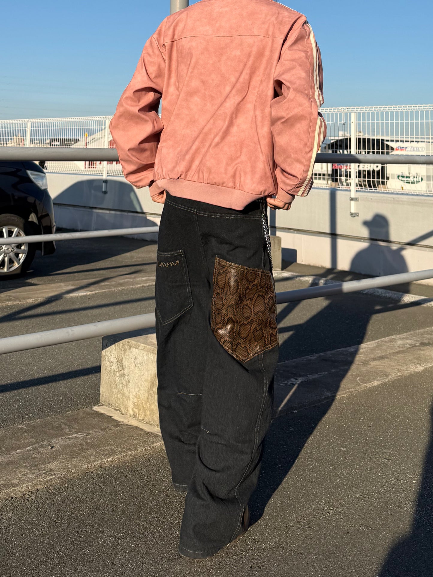 ポケットレオパードデニムパンツ DPB90059