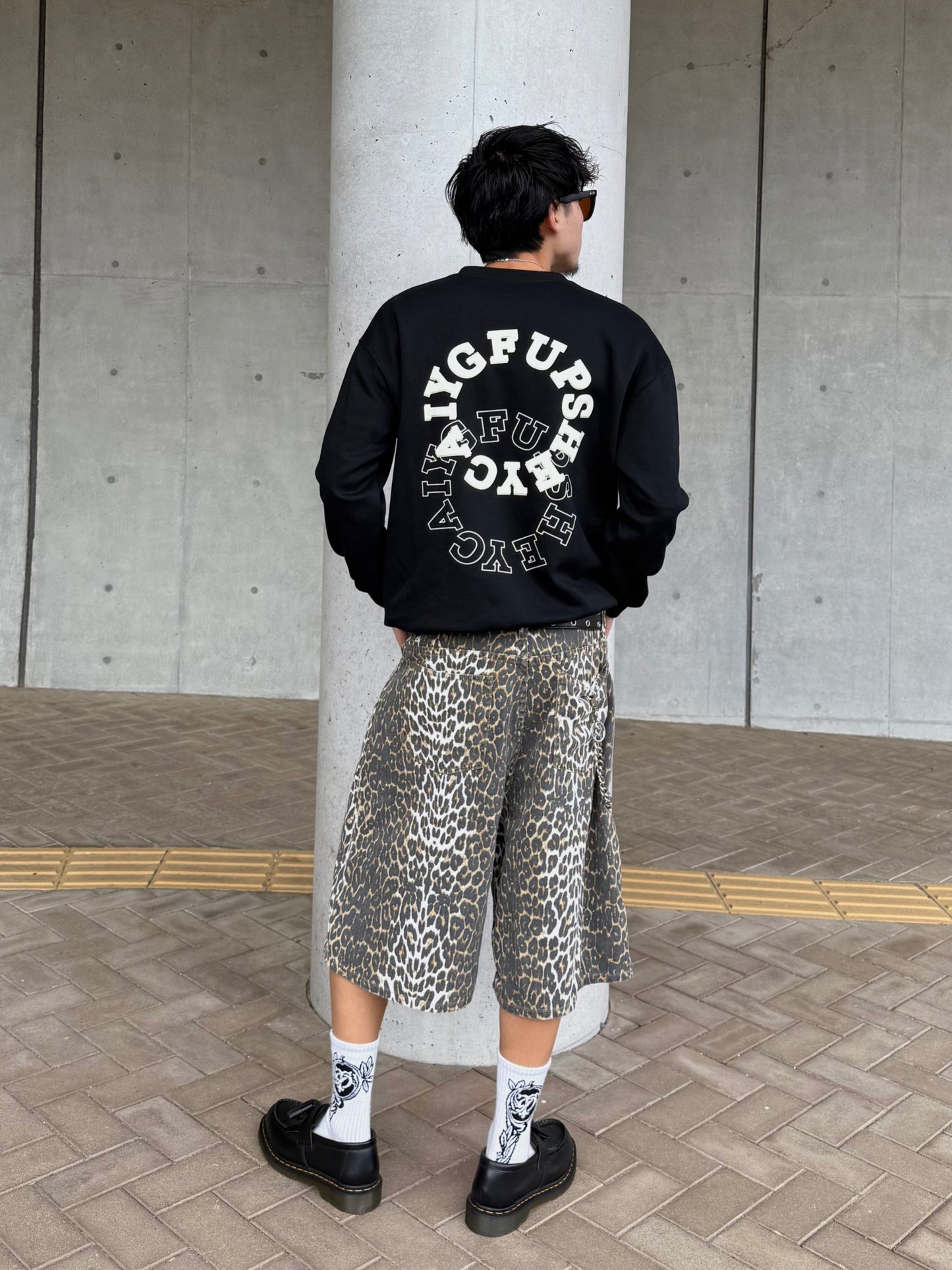 Kenshin_レオパードデニムハーフパンツ DPB73343