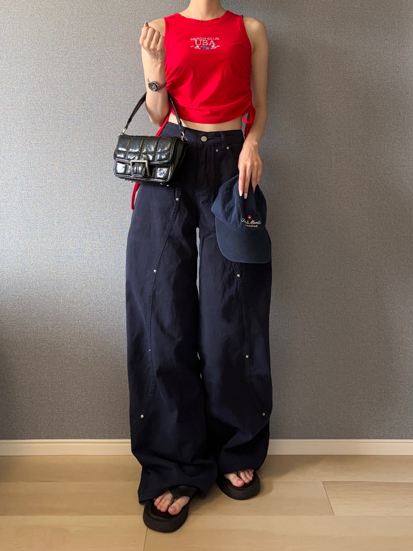 ネイビーデザインデニムパンツ DPB88040