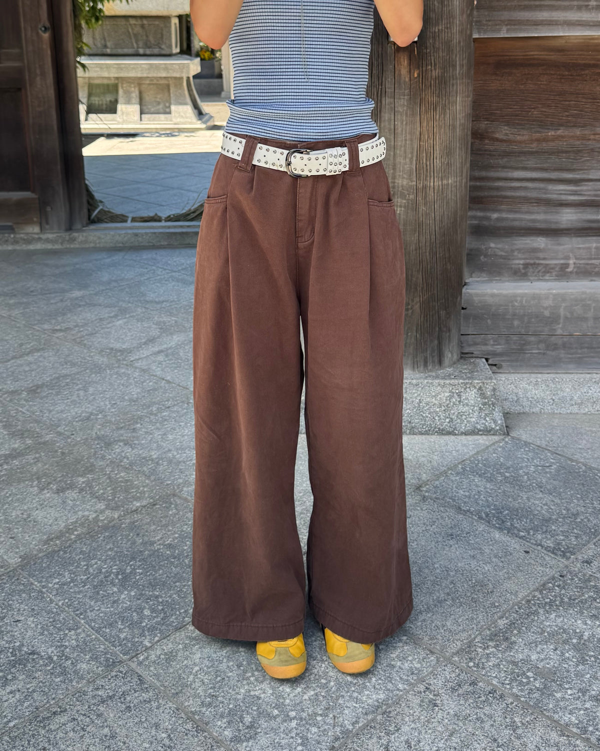 ブラウンワイドパンツ DPC07032