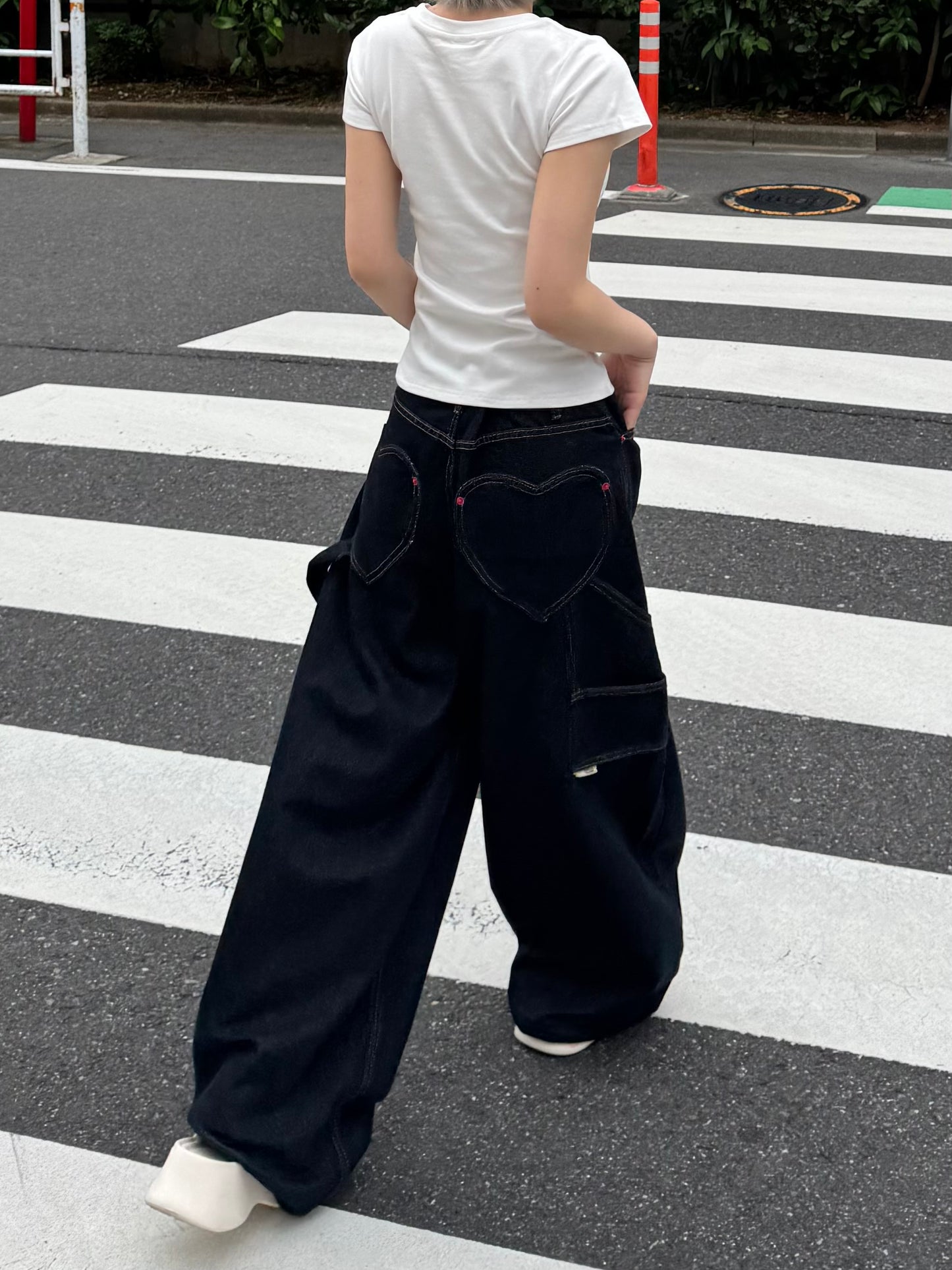 【即納】ハートポケットデニムパンツ DPB91173S