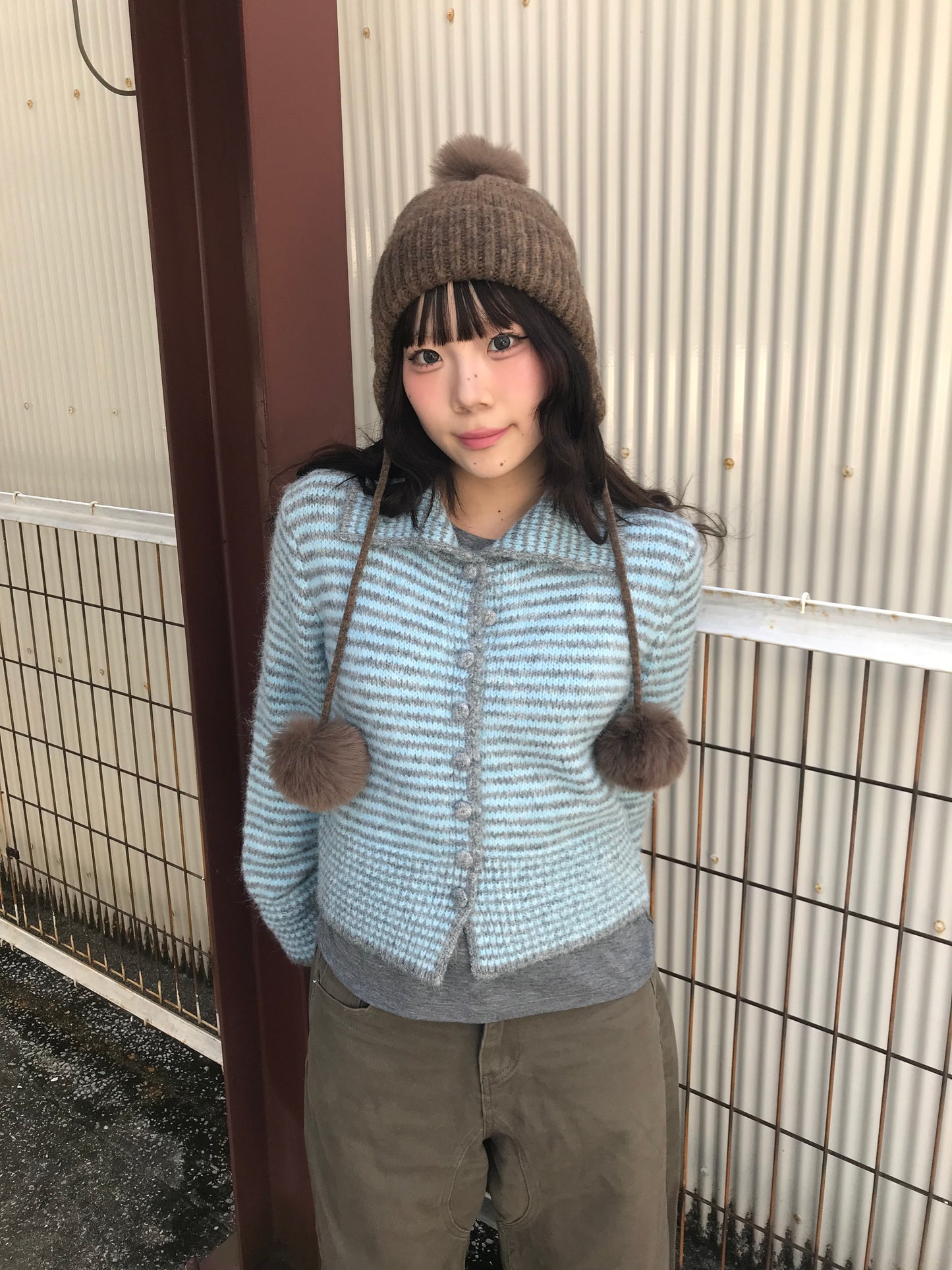 ボーダースカイブルーニット DPB89166