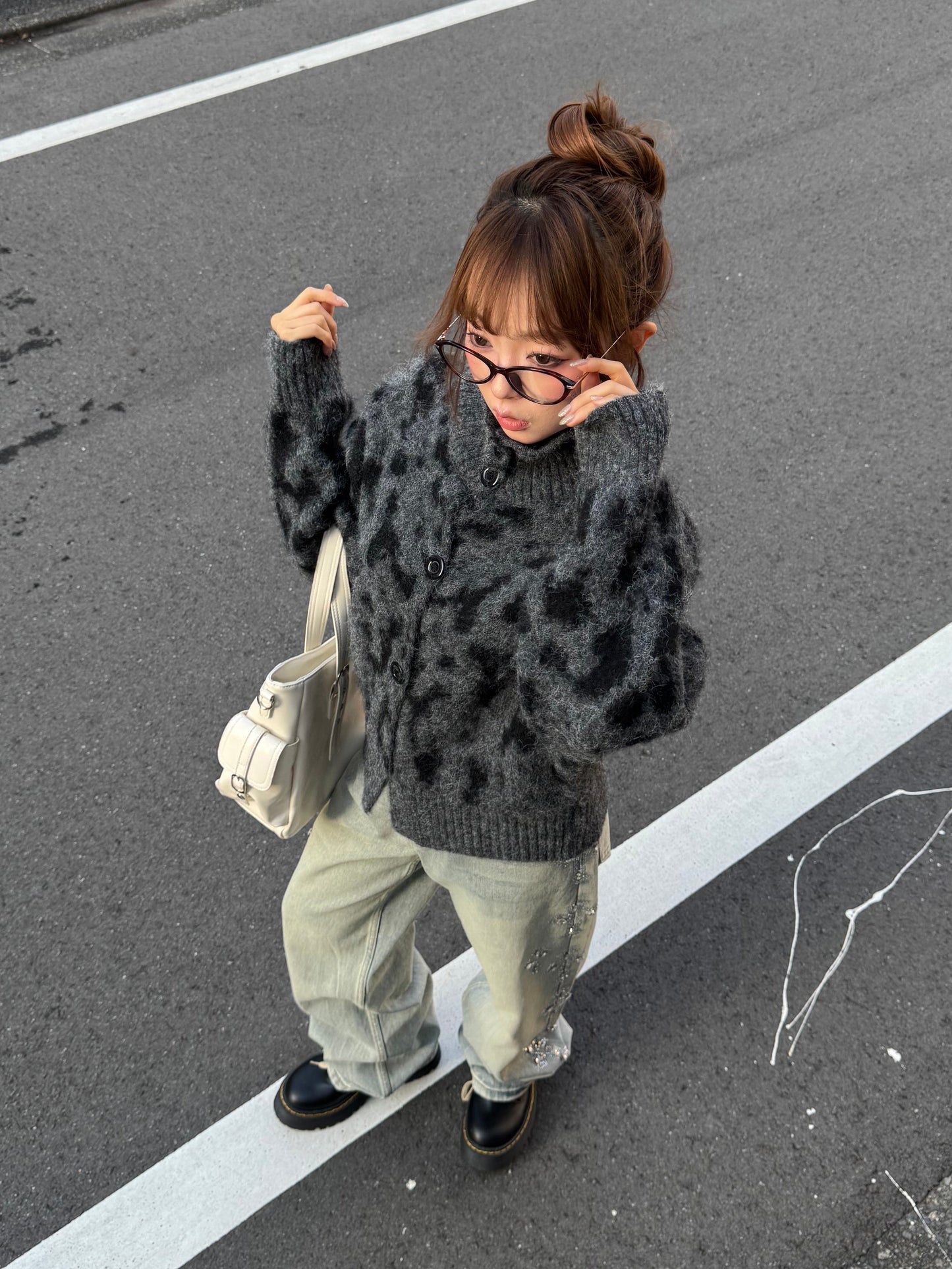 レオパードハイネックカーディガン DPB86181