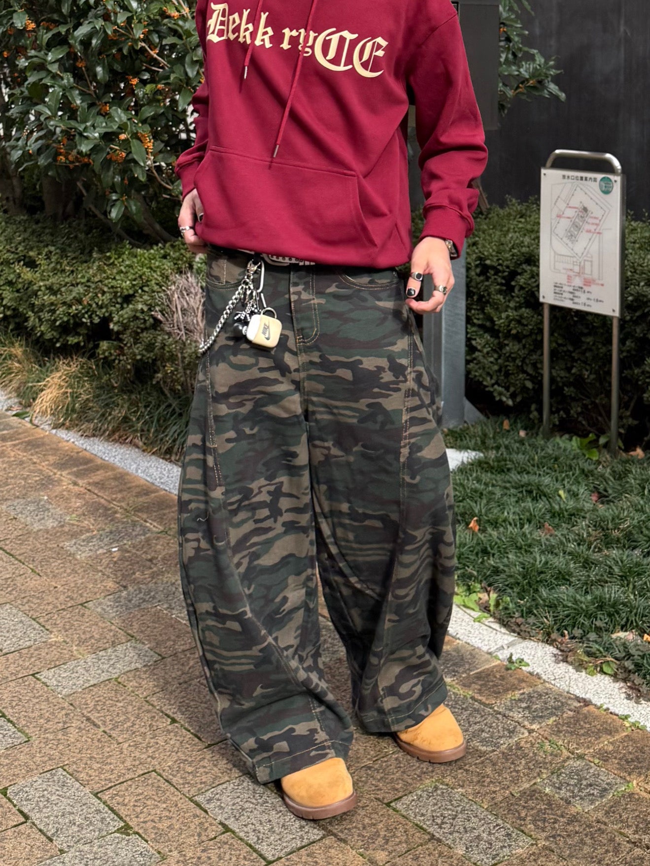 カモフラワイドデニムパンツ DPB90085