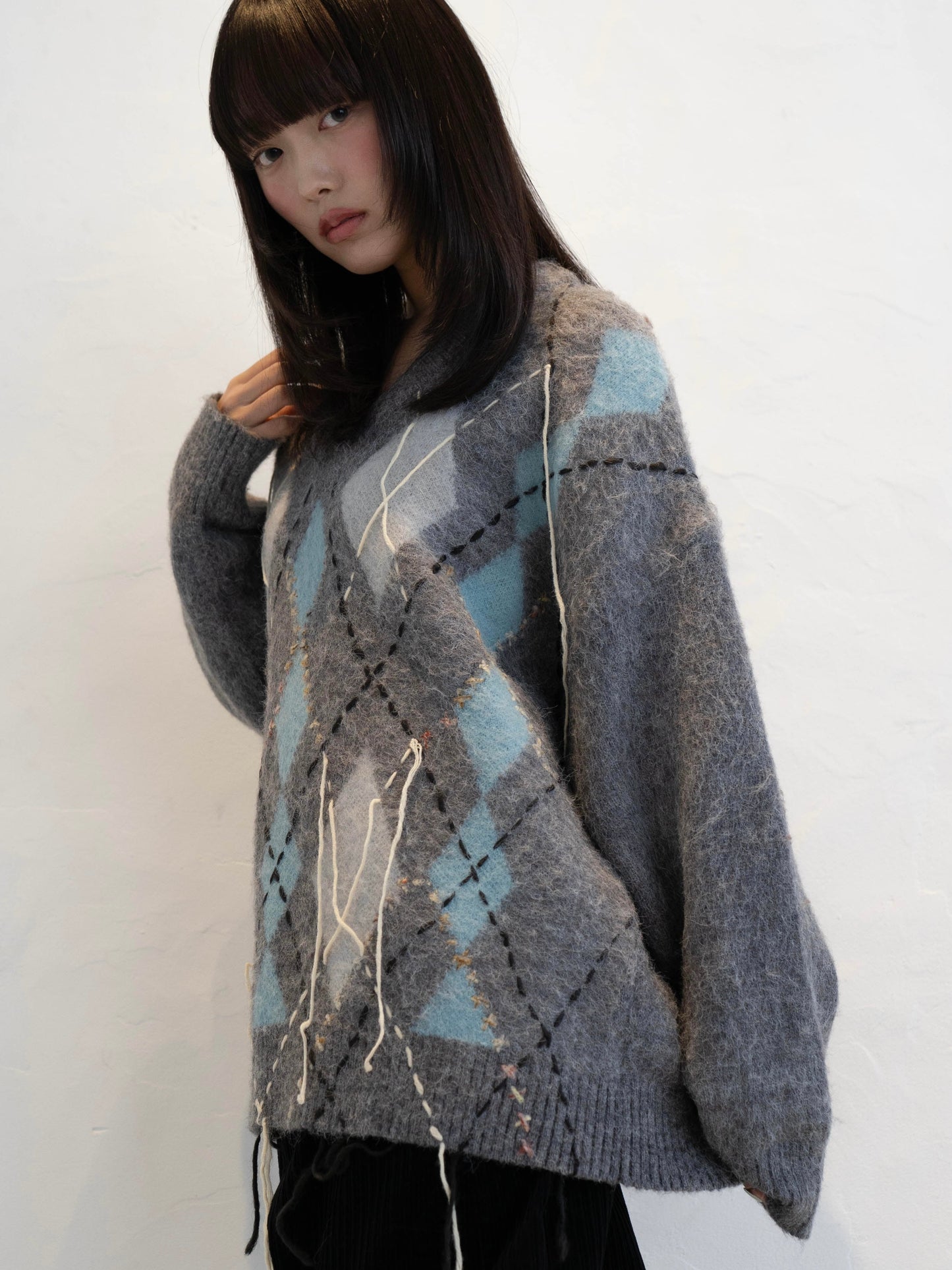 アーガイルチェックニット DPC02012