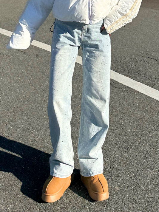 ストーンハイウエストデニムパンツ DPB73515