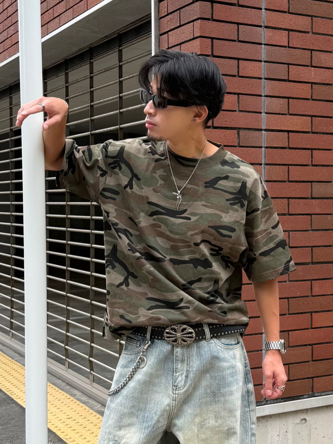 カモフラオーバーTシャツ DPB90228