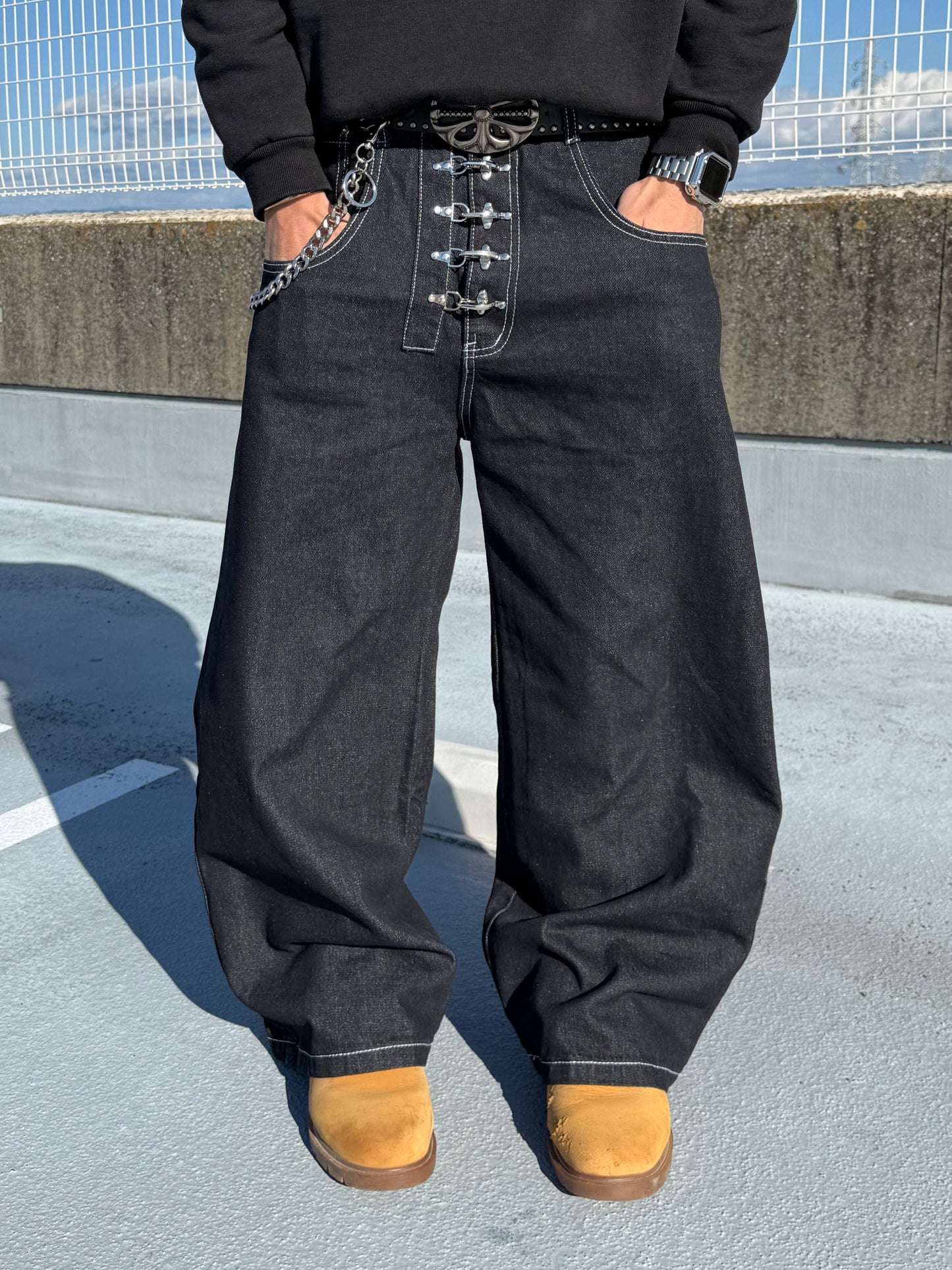 フロントデザインデニムパンツ DPB90108