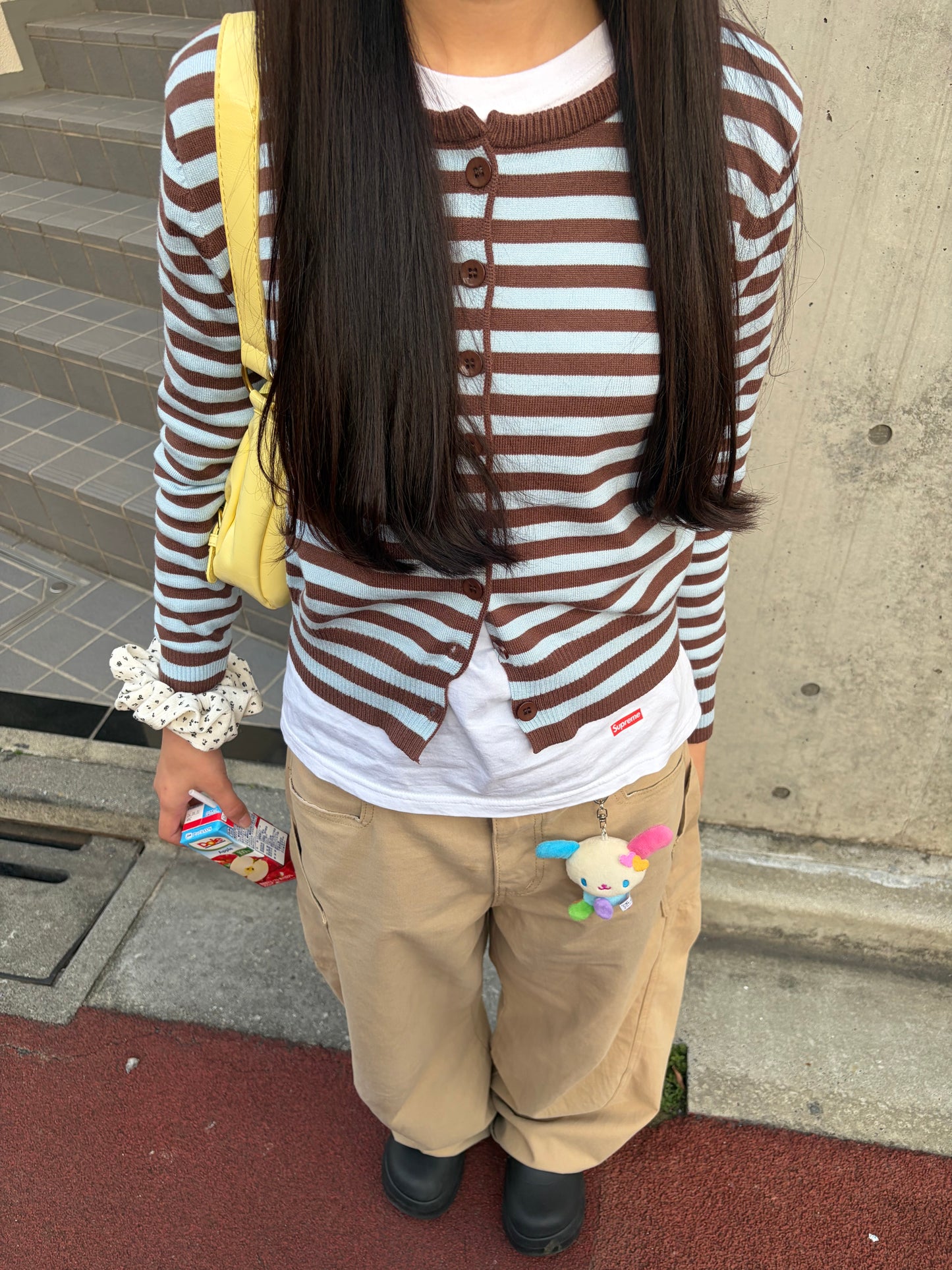 ストライプニットカーディガン DPB92085