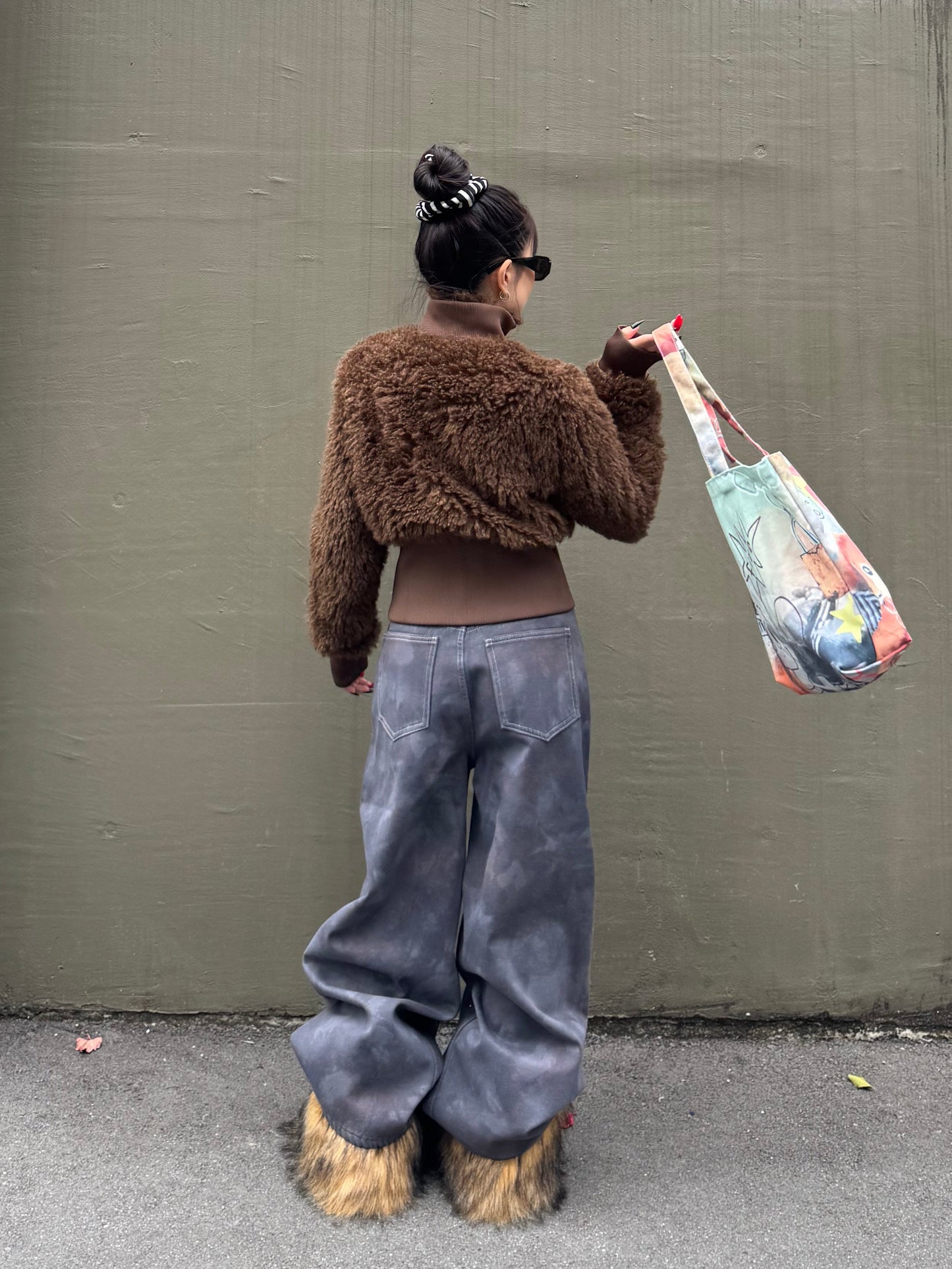 ワイドラメデニムパンツ DPB86173