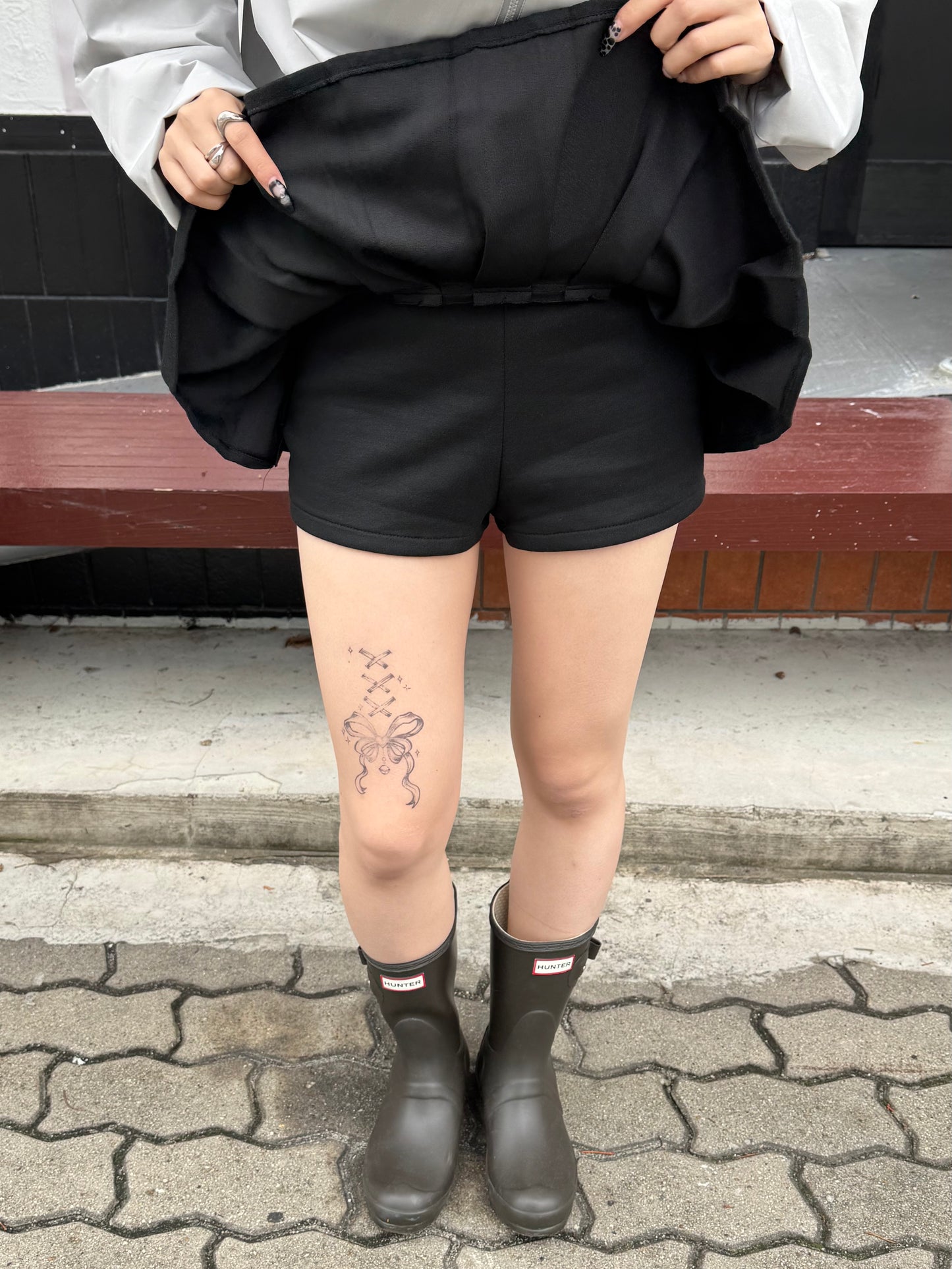 プリーツショートスカートパンツ DPB85355