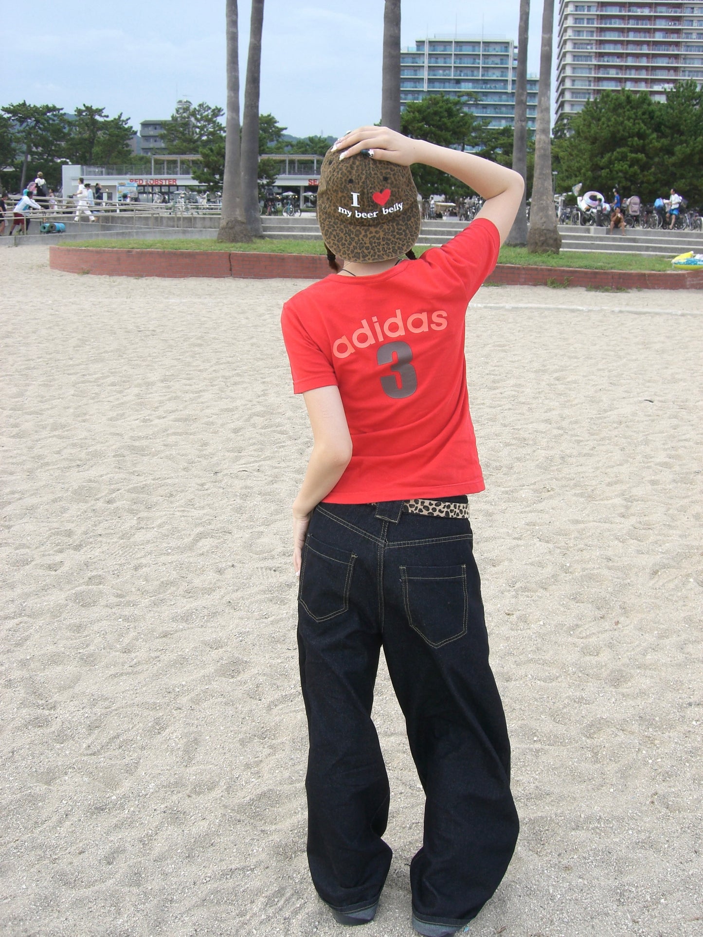 ワイドレッグステッチジーンズパンツ DPB85333