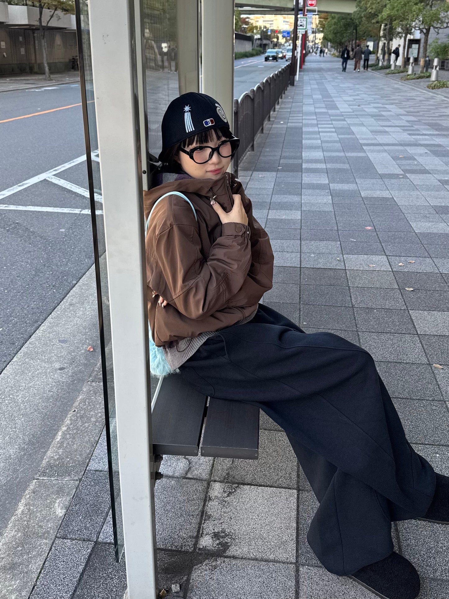 ブラウンナイロンパーカー DPB85371