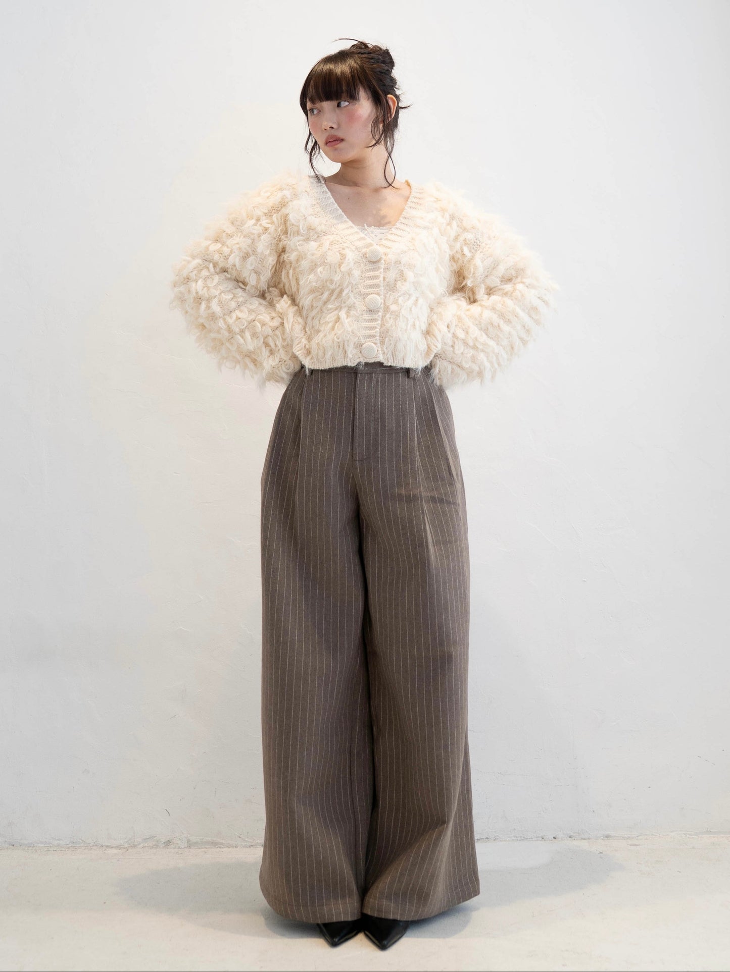 ウエストタックストライプパンツ DPC02007