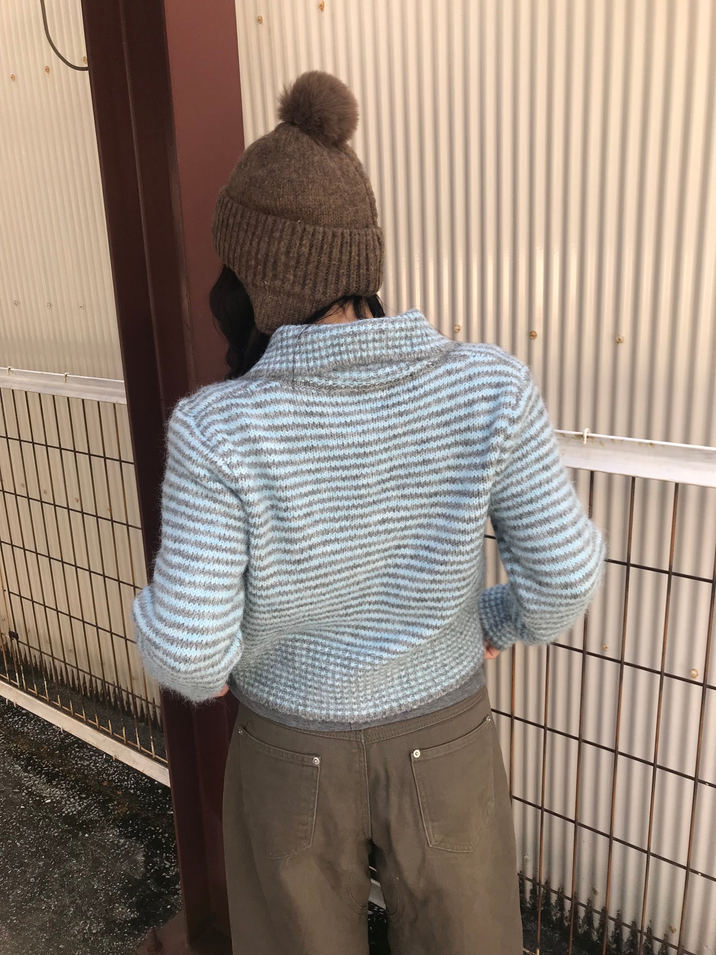 ボーダースカイブルーニット DPB89166