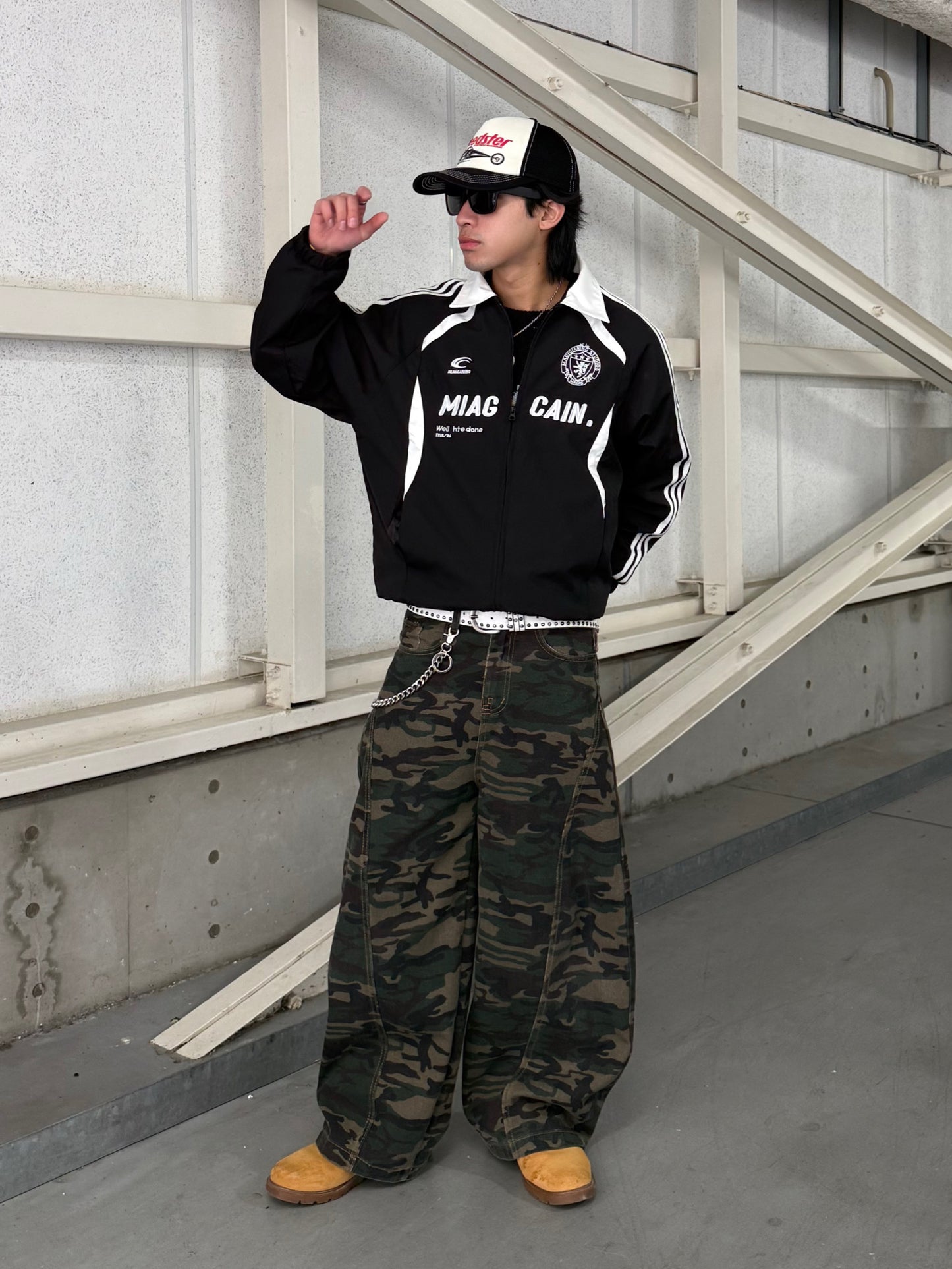 カモフラワイドデニムパンツ DPB90085