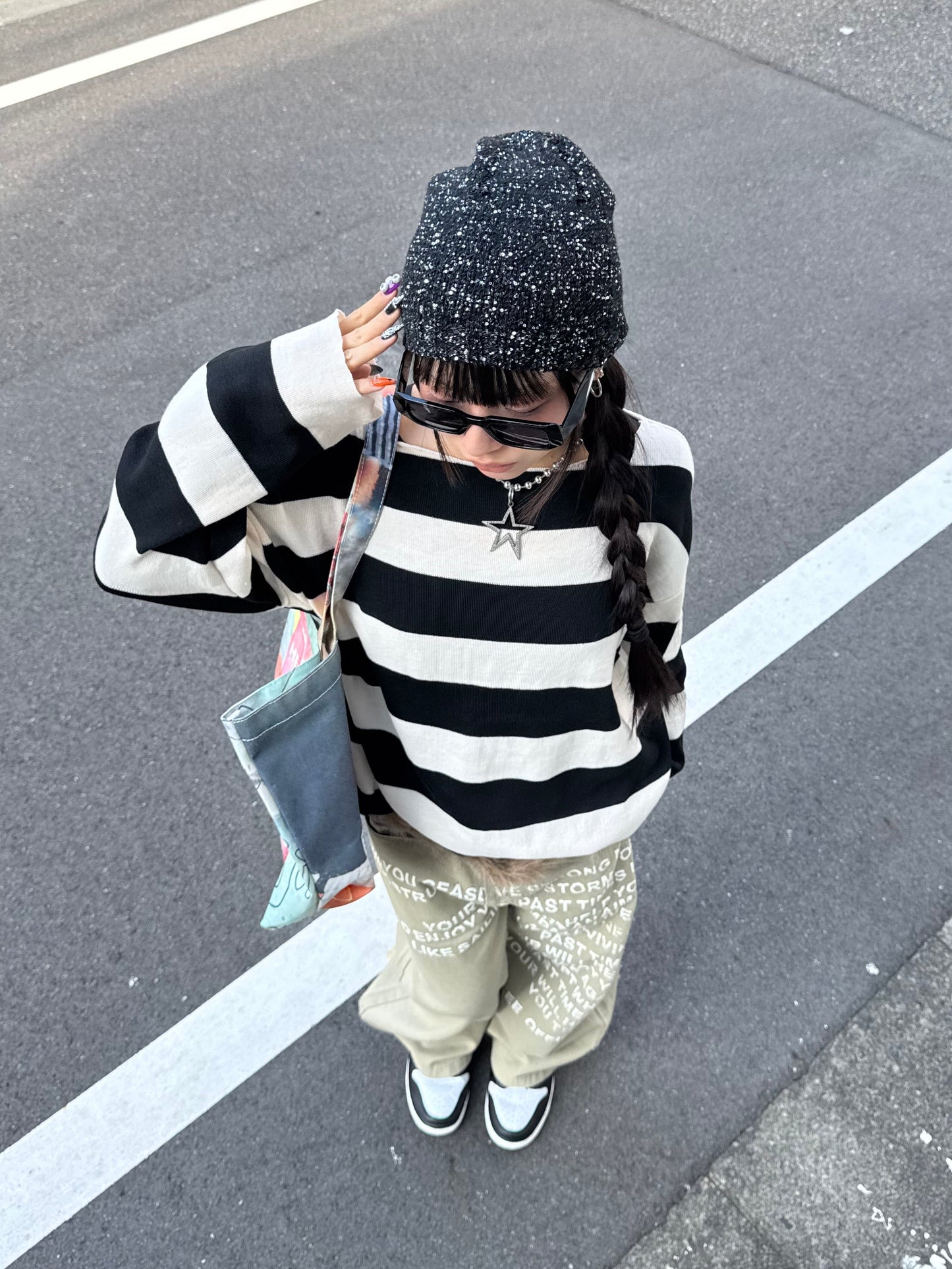 ボーダーロングスリーブTシャツ DPB86140