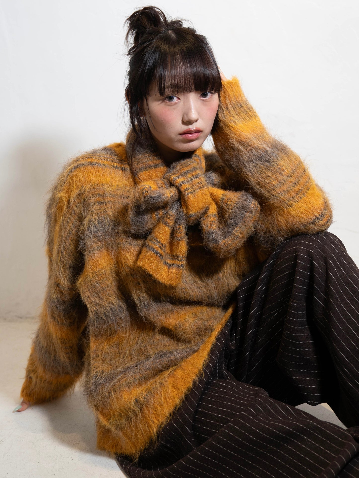 ウエストタックストライプパンツ DPC02007