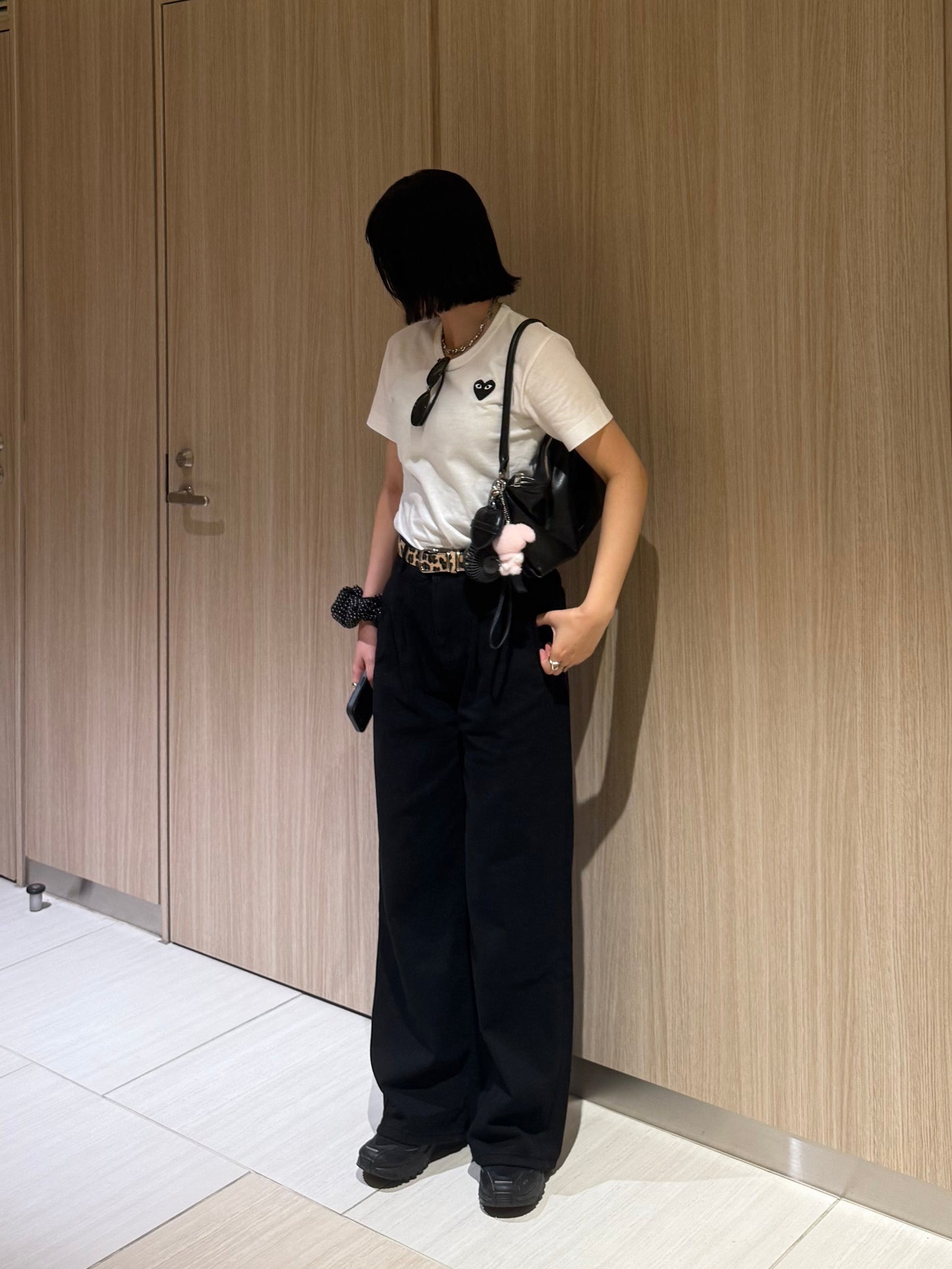 ブラックワイドパンツ DPB93004