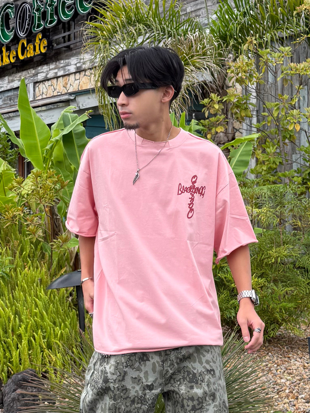 フォームプリントバックロゴTシャツ DPB90223