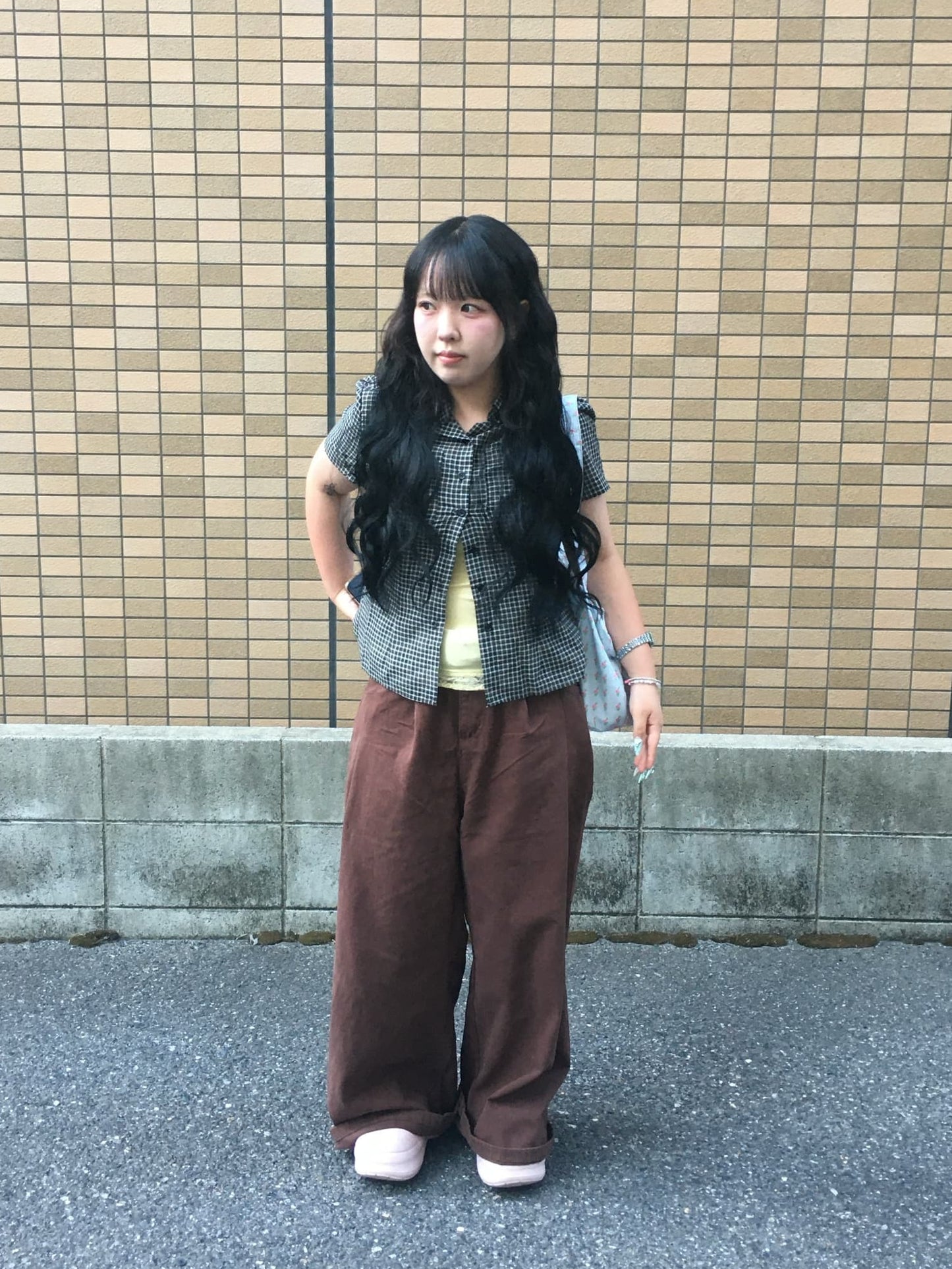 ブラウンバルーンデニムパンツ DPB97137