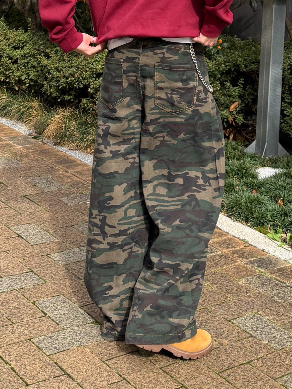 カモフラワイドデニムパンツ DPB90085