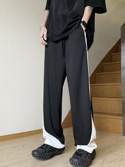 【adidas】スウェットパンツ XL バイカラー くすみカラー 刺繍デザイン