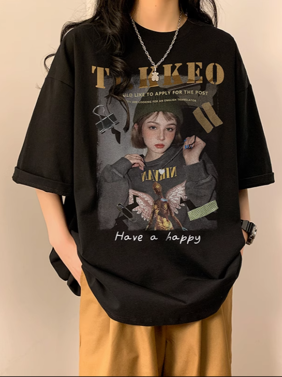 MB トップス Tシャツ Sサイズ ホワイト プリント レディース