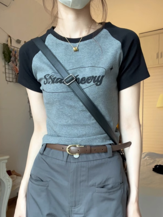 グレーラグランTシャツ DPB71229