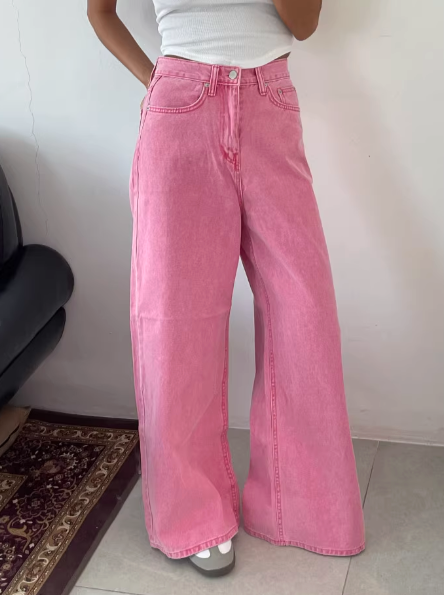 ワイドピンクデニムパンツ DPB71217