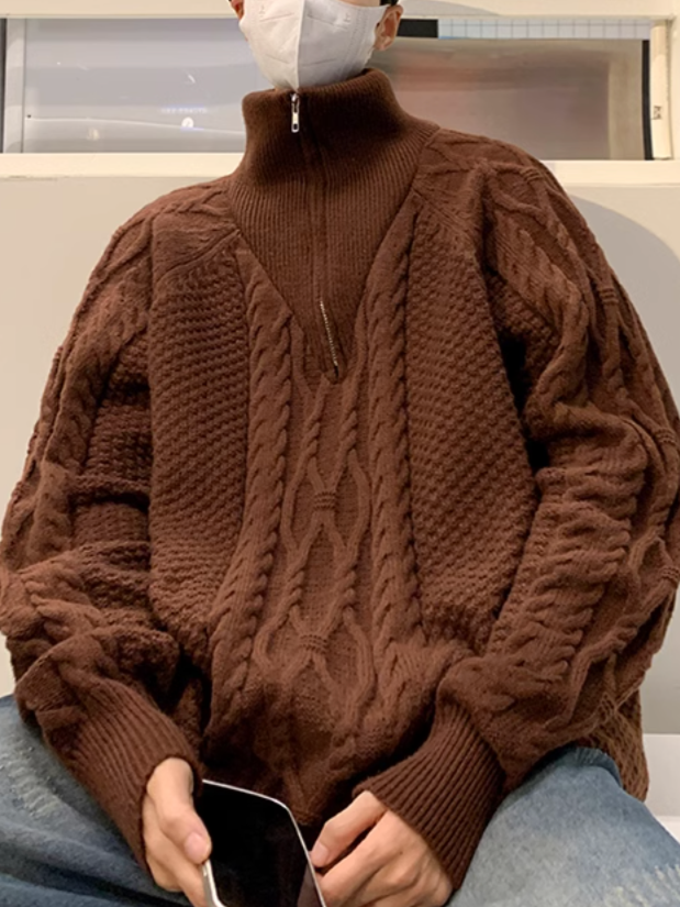 ハーフジップケーブルニット SPA09196 – CRAMMY ハーフジップケーブルニット SPA09196 – CRAMMY