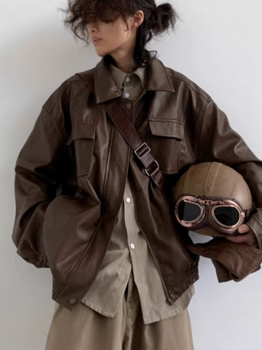 ダブルポケットレザージャケット SPA09158