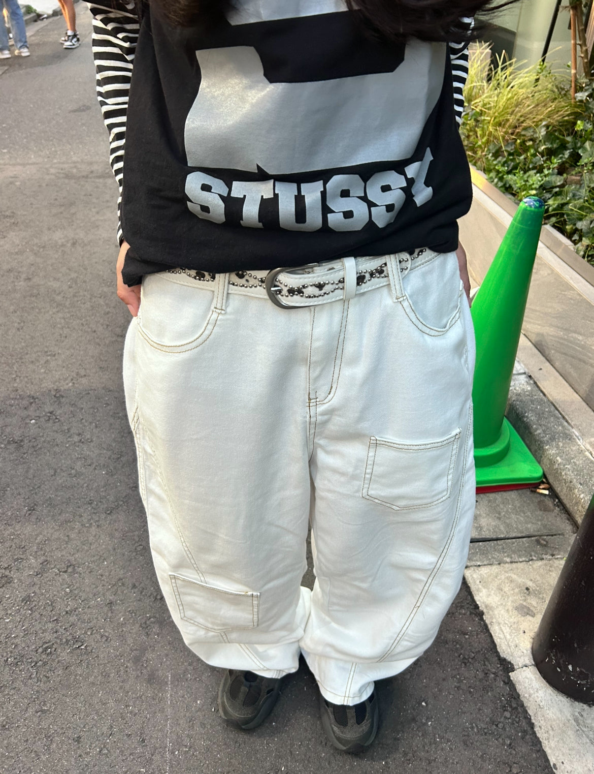 ステッチホワイトバルーンパンツ DPB92005