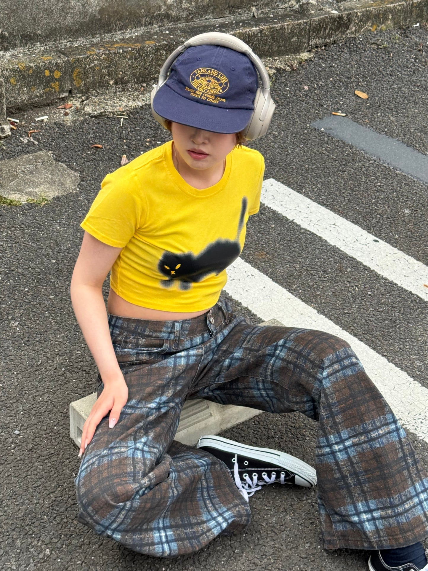 キャットプリントTシャツ DPB91117